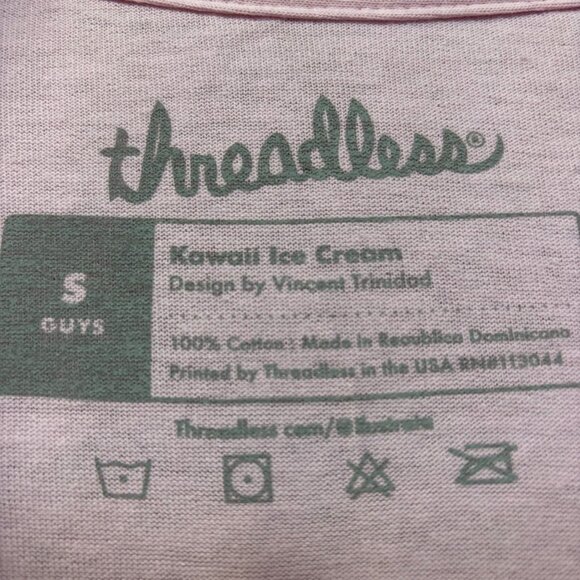 Threadless Kawaii Ice cream Graphic Design T-Shirt Small - Picture 4 of 4